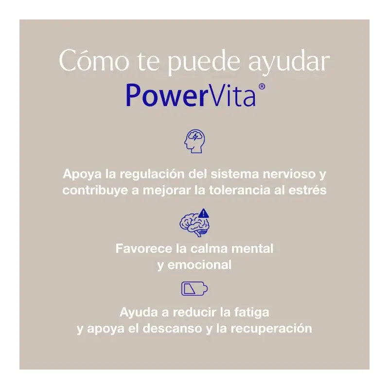 PowerVita 60 cápsulas -  Con Ashwagandha,  magnesio y GABA