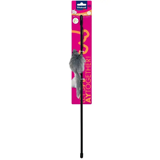 Vitakraft Caña De Pescar Con Ratón para Gatos, 1 unidad