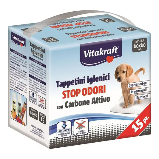 Vitakraft Empapadores Sanitario Carbon Activo 15 unidades