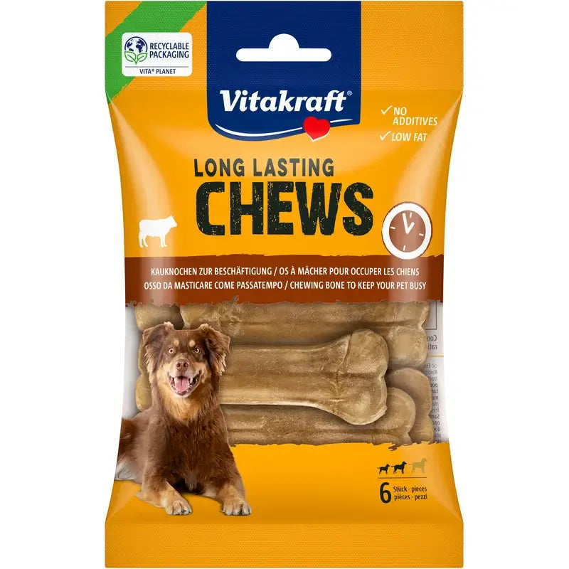 Vitakraft Hueso Prensado Chews 8cm 10x6 unidades