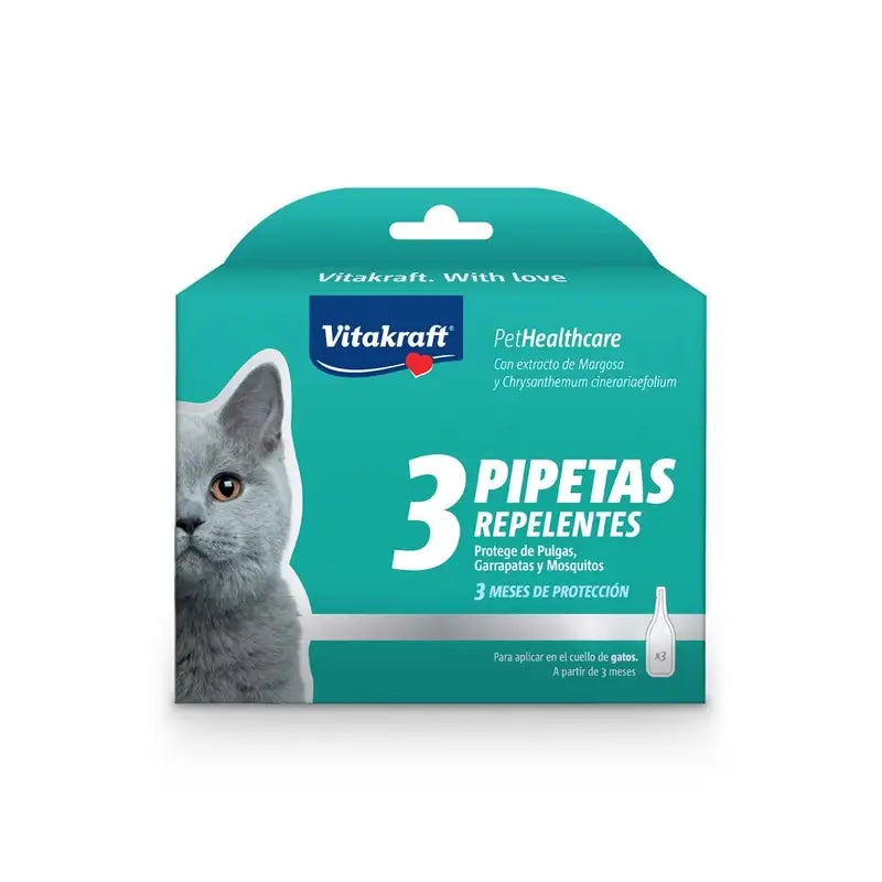 Vitakraft Pipeta Gato Biocida 3Pip