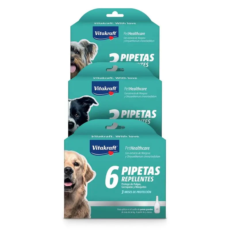 Vitakraft Pipeta Perro Biocida S- 3Pip