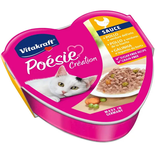 Vitakraft Poesie Salsa Pollo Verduratarrina 15x85 gramos