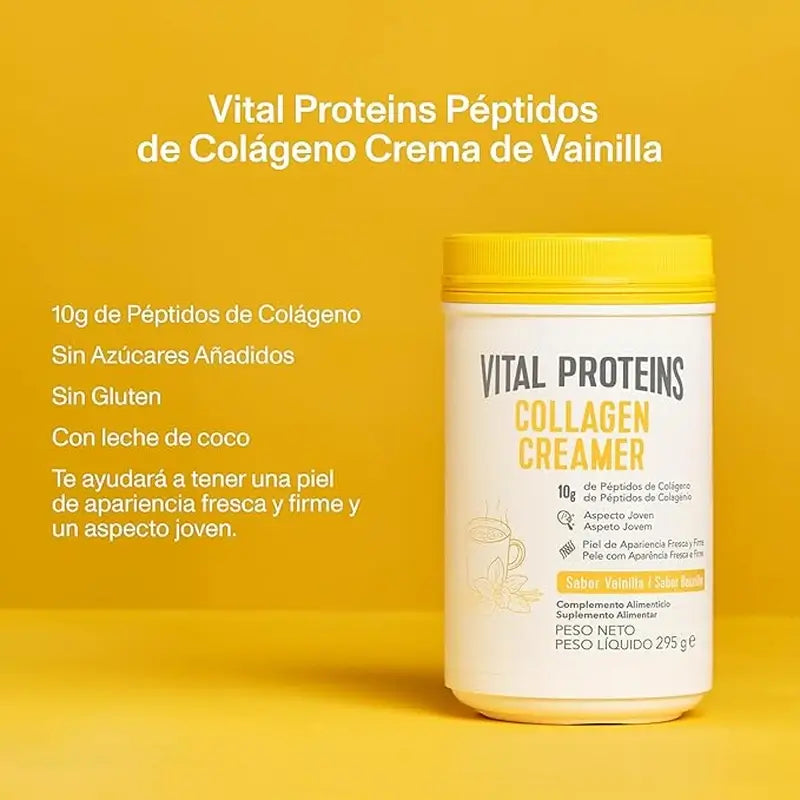 Vital Proteins Crema En Polvo, Colágeno Sabor Vainilla, 295 gr