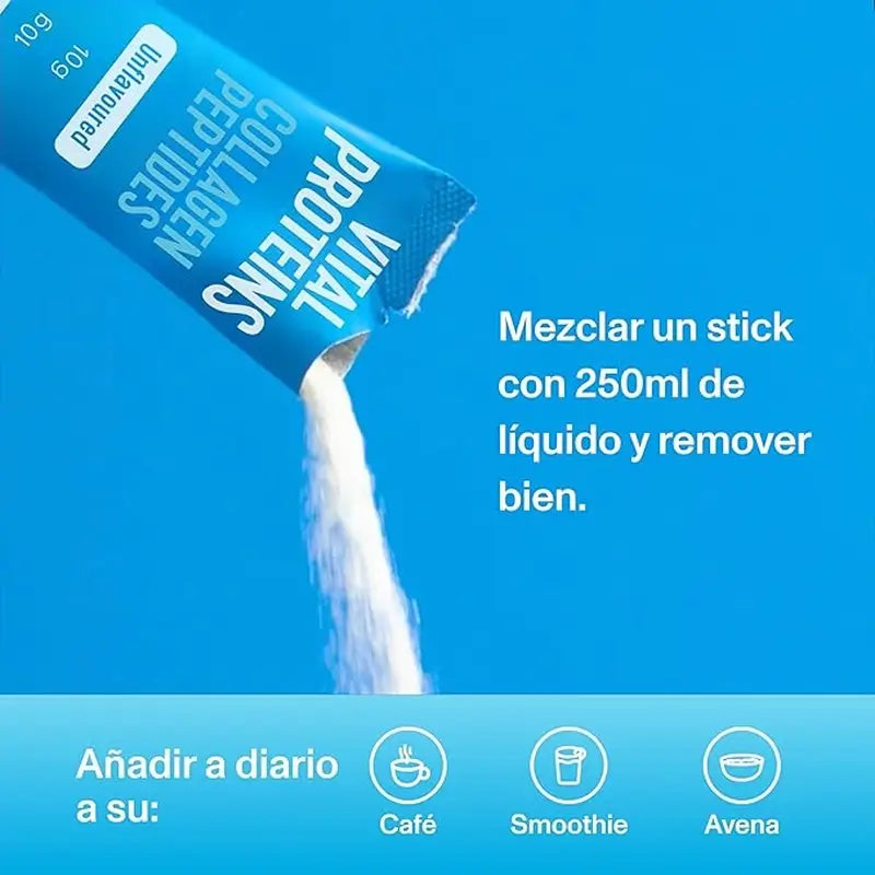 Vital Proteins Duplo  Complemento alimenticio Colágeno Péptidos sabor neutro, 2x10 sobres