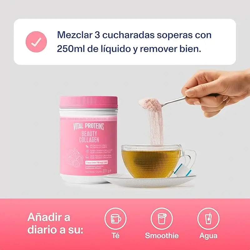 Vital Proteins Pack colágeno neutro y beauty collagen fresa limon