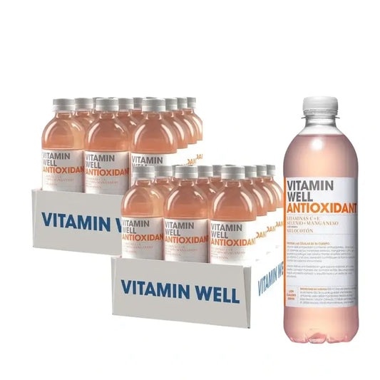 Vitamin Well Pack Antioxidant Melocotón, 24 Uds X 500 Ml