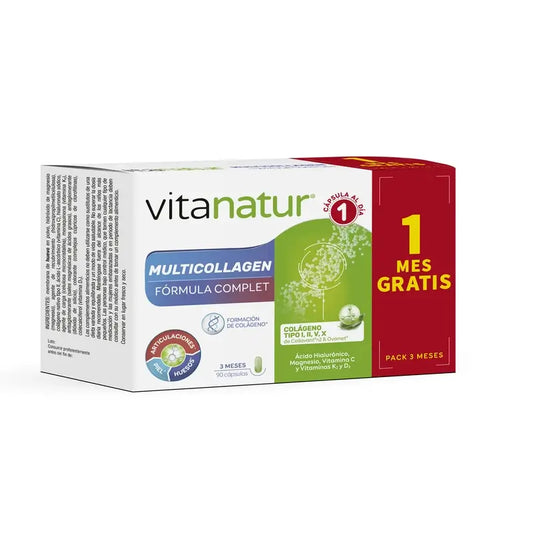 Vitanatur Multicollag Promo 1 Mes Gratis , 90 cápsulas