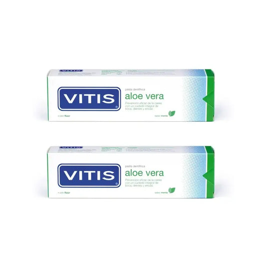 Vitis Aloe Vera Pasta Dentífrica Menta, 2X150 Ml