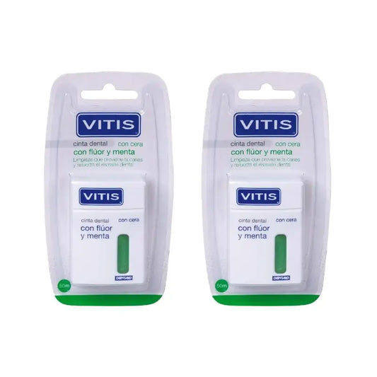 Vitis Cinta Dental Con Fluor Y Menta, 2X50 M