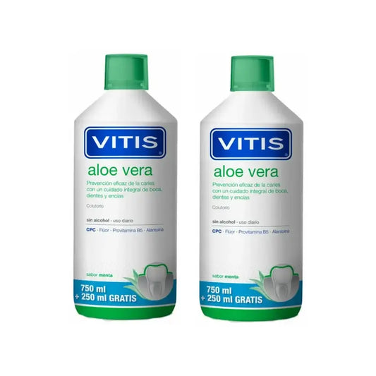 Vitis Enjuague Bucal Aloe Vera, 2X1 Litro