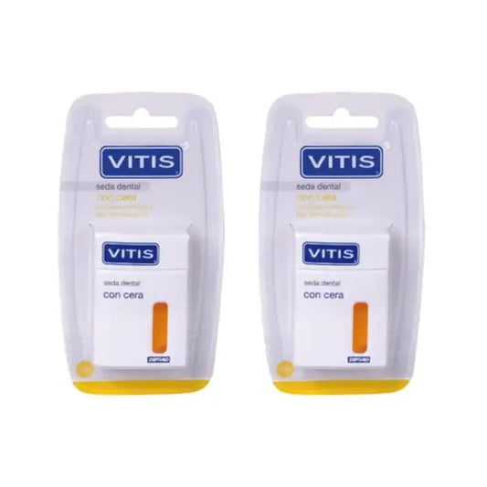 Vitis Seda Dental Con Cera, 2X50 M