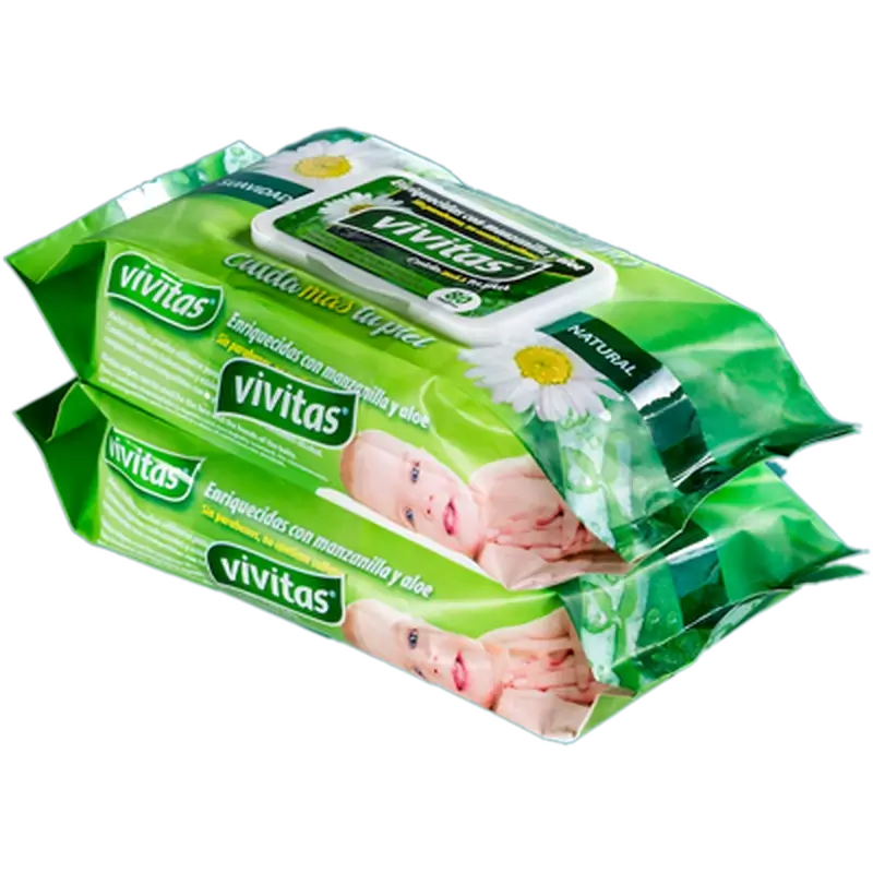 Vivitas Toallitas Húmedas, Pack 2x80 Unidades