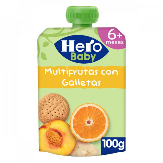 Hero Baby Bolsita Multifruta Con Galleta, 100G