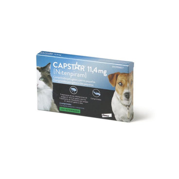 Capstar 11,45Mg Perro y Gato 1-11Kg , 6 Comprimidos