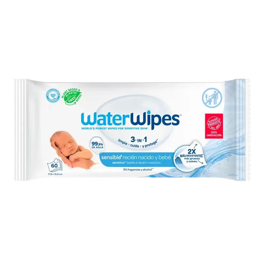 Waterwipes Toallitas Bebé Biodegradables, 60 Unidades