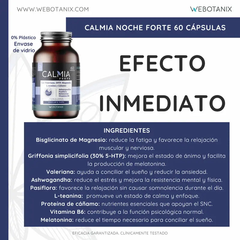 Webotanix Calmia Noche Forte, 60 cápsulas
