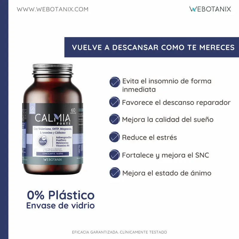 Webotanix Calmia Noche Forte, 60 cápsulas