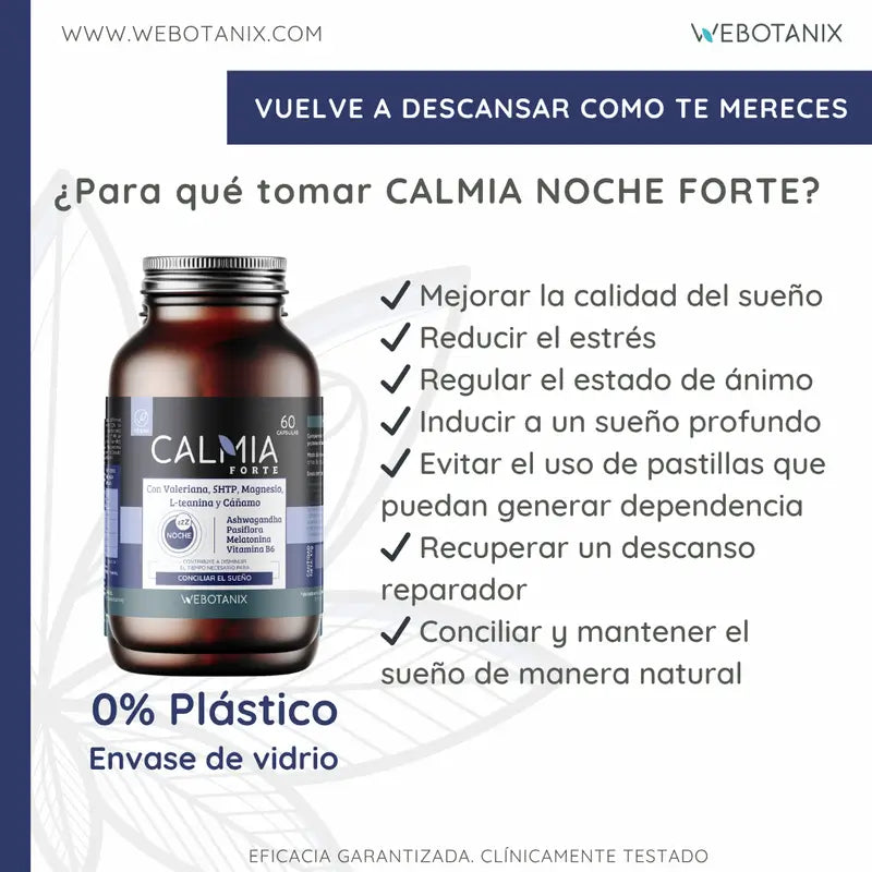 Webotanix Calmia Noche Forte, 60 cápsulas