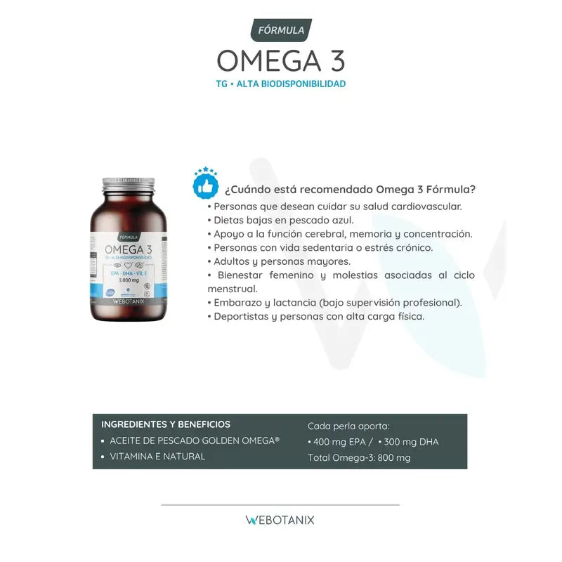 Webotanix Omega3 Fórmula, 90 perlas