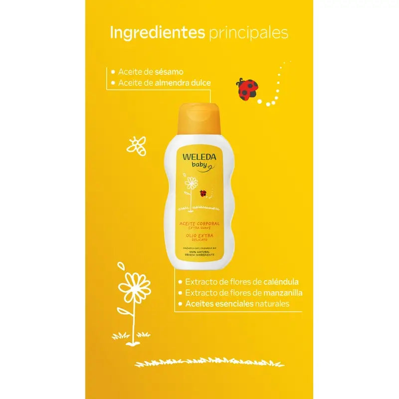 Weleda Aceite Hidratante de Caléndula Para Bebe 200 ml