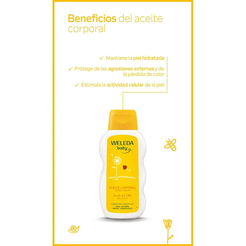 Weleda Aceite Hidratante de Caléndula Para Bebe 200 ml