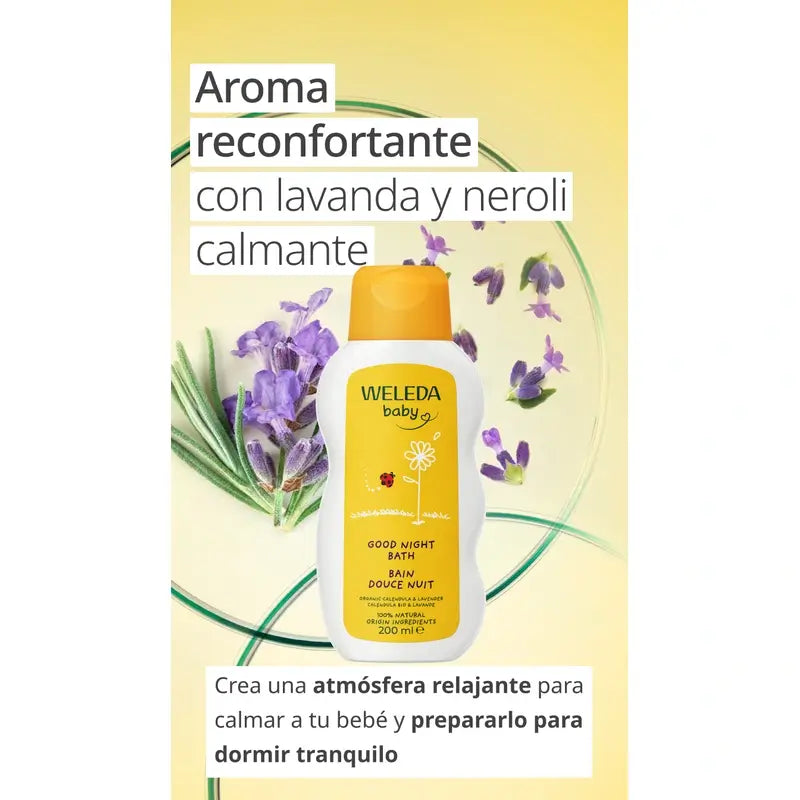 Weleda Caléndula Baño Buenas Noches, 200 ml