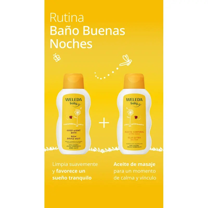 Weleda Caléndula Baño Buenas Noches, 200 ml