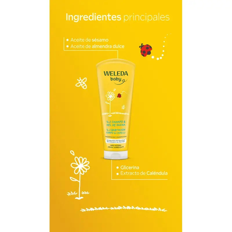 Weleda Baby Champú y Gel de Ducha Caléndula 200 ml