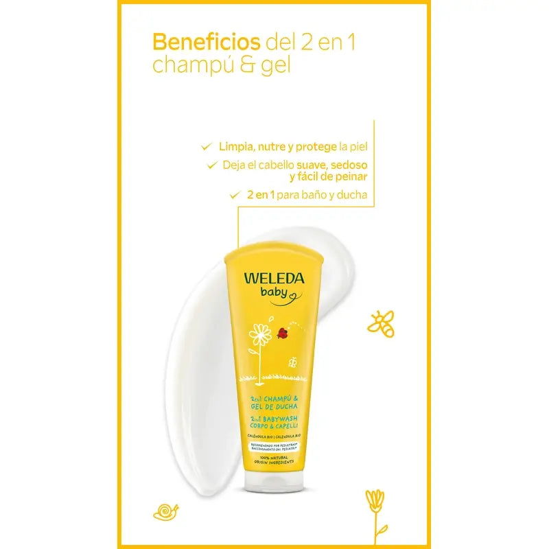 Weleda Baby Champú y Gel de Ducha Caléndula 200 ml