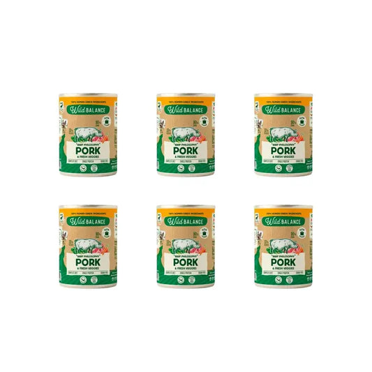 Wild Balance Lata Cerdo Con Verduras Para Perros, 400 gr, Pack de 6