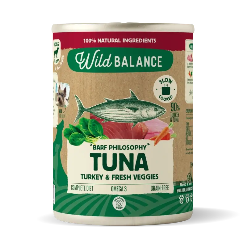 Wild Balance Lata Filosofía Barf De Atún Para Perros, 400 gr