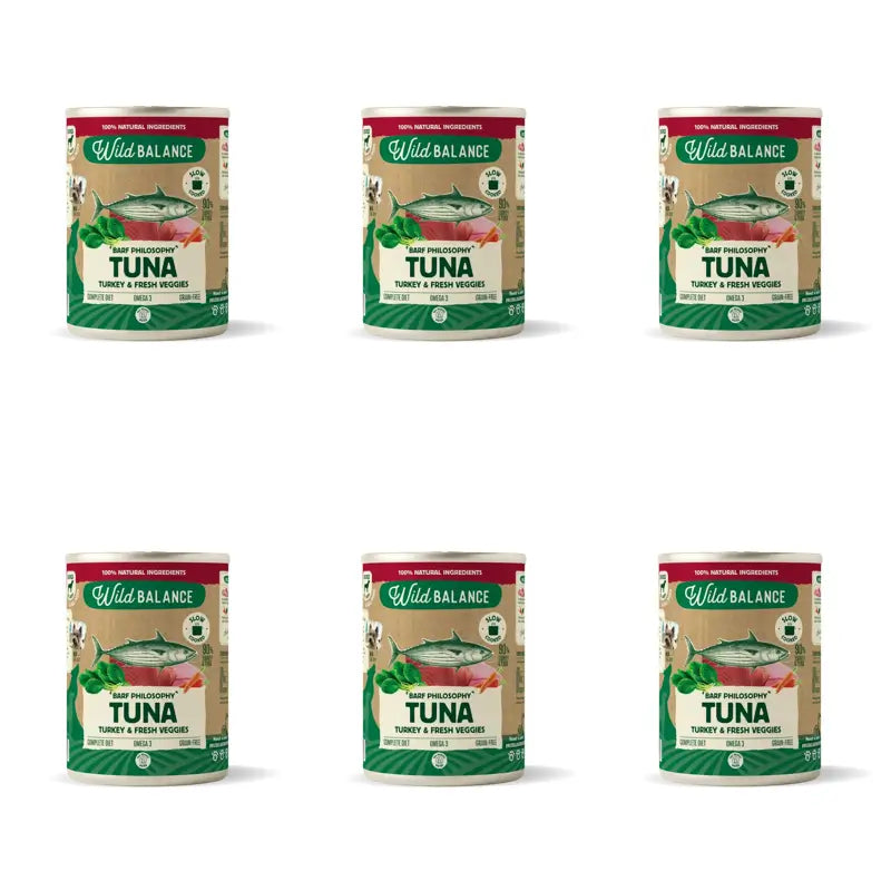 Wild Balance Lata Filosofía Barf De Atún Para Perros, 400 gr, Pack de 6