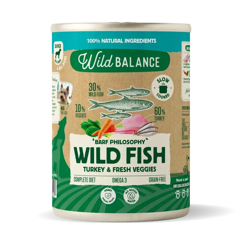 Wild Balance Lata Filosofía Barf De Pescado Para Perros, 400 gr