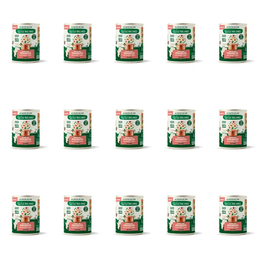 Wild Balance Lata Guiso Del Pescador Con Salmón, Cerdo Y Verduras Para Perros, 400 gr, Pack de 15