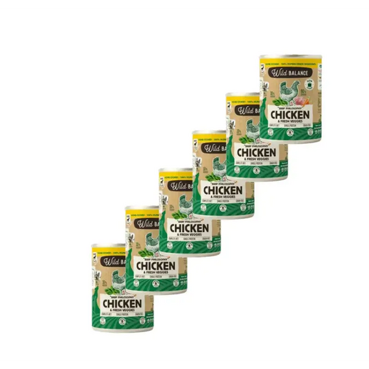 Wild Balance Lata Pollo Con Verduras Para Perros, 400 gr, Pack de 6