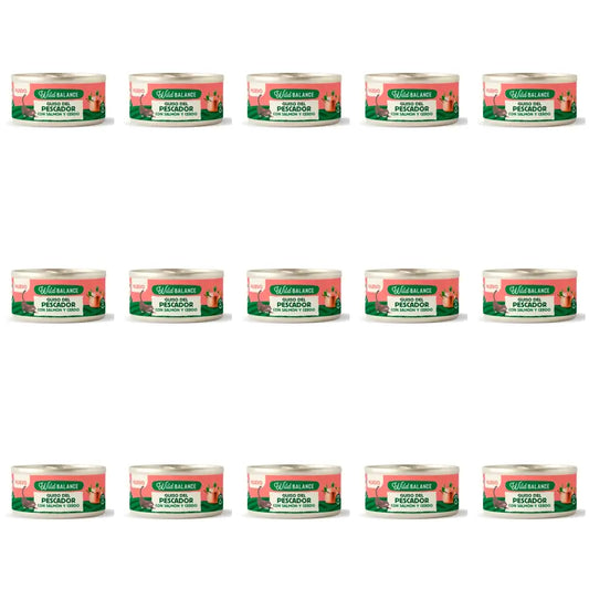 Wild Balance Lata Ragut Tradicional Con Ternera, Pollo Y Verduras Para Gatos, 80 gr, Pack de 15