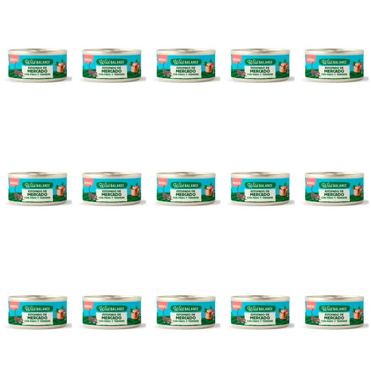 Wild Balance Lata Recetas Del Chef Estofado De Mercado Para Gatos, 80 gr, Pack de 15