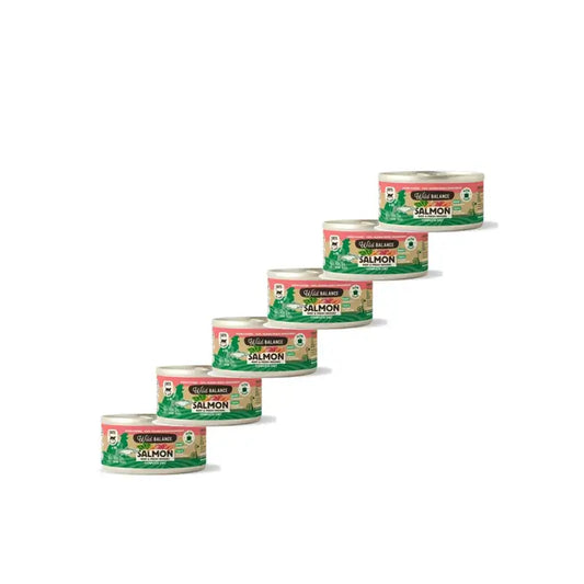 Wild Balance Lata Salmón Y Ternera Con Verduras Para Gatos, 120 gr, Pack de 6