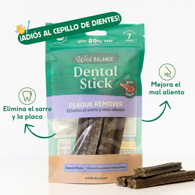 Wild Balance Snacks Stick Dental Fuera Placa , 7 sticks