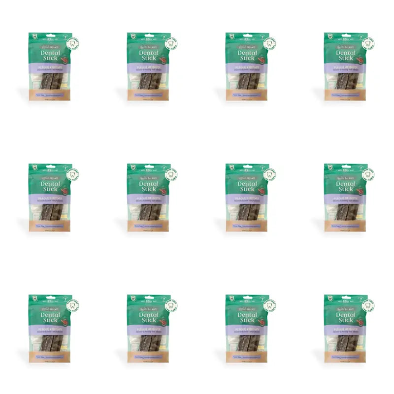 Wild Balance Snacks Stick Dental Fuera Placa , 7 sticks, Pack de 12