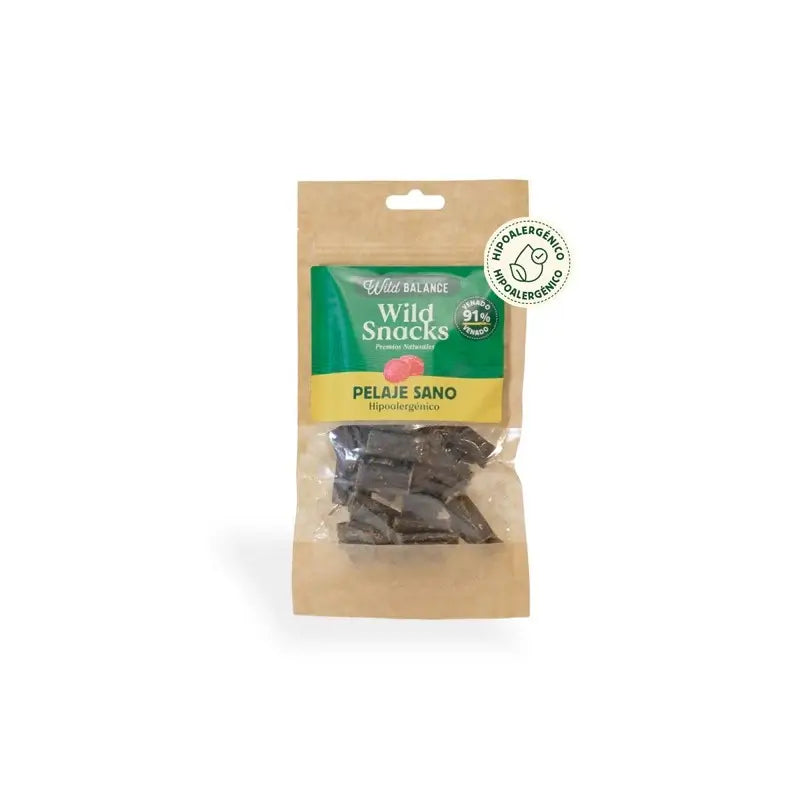 Wild Balance Wild Snack Pelaje Sano - Hipoalergénico , 75 gramos
