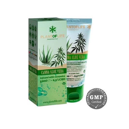 Plant Of Life Gel De Aloe Vera Con CBD 0.5% Canna Aloe , 50 ml