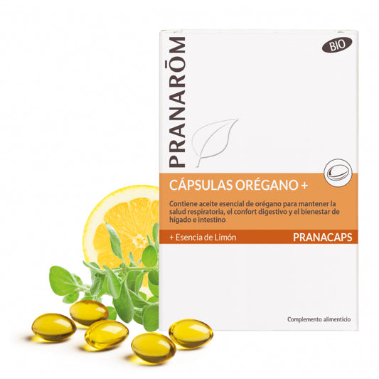 Pranarom Oregano + + Esencia De Limon Bio*, 30 Cápsulas