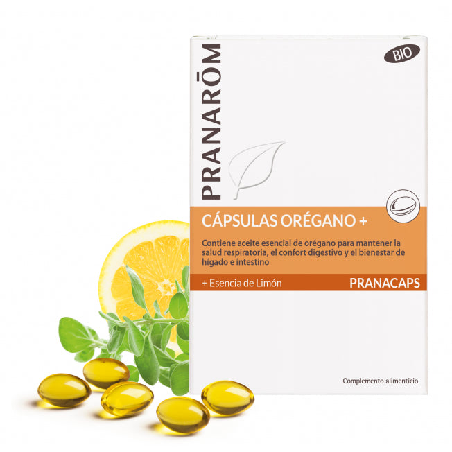 Pranarom Oregano + + Esencia De Limon Bio*, 30 Cápsulas