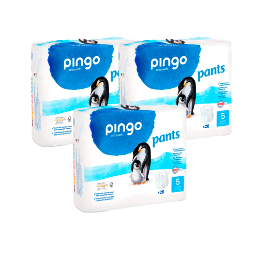 Pack 3 X Pingo Pants- Braguitas Ecológicos, Talla 5 (28 Unidades)