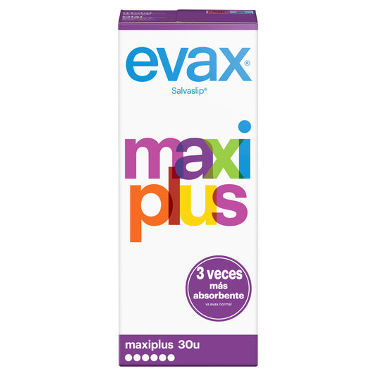 Evax Salvaslip Maxi Plus Protegeslips , 30 unidades