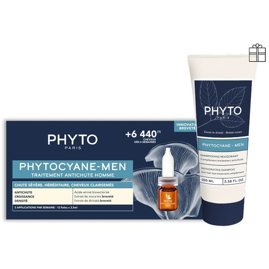 Phyto Phytocyane Men Pack Ampollas+Champú