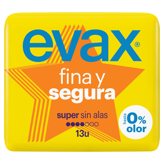 Evax Fina Y Segura Compresas Super/Maxi , 13 unidades