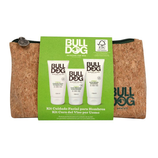 Bulldog Kit For Men Facial + Gel + Hidratante + Neceser Corcho